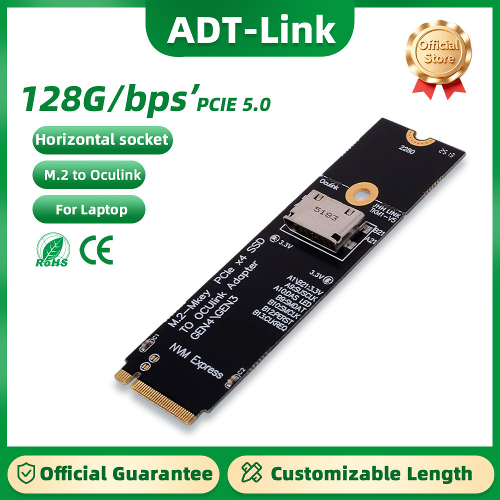 ADT-Link PCIe 5.0 X4 to OCuLin - Oculink Egpu Dock Graphics Card ulasan dan harga